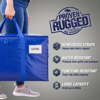 Blue White large capacity storage bin, home organisation, toy storage, clothes storage, durable storage container, Australian storage solutions