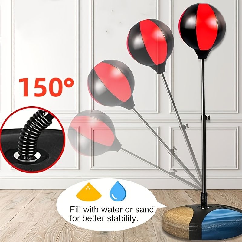 Red kids boxing set, standing punching bag, boxing gloves for kids, kids fitness equipment, boxing for children, Australian kids toys, sports for kids, active play set