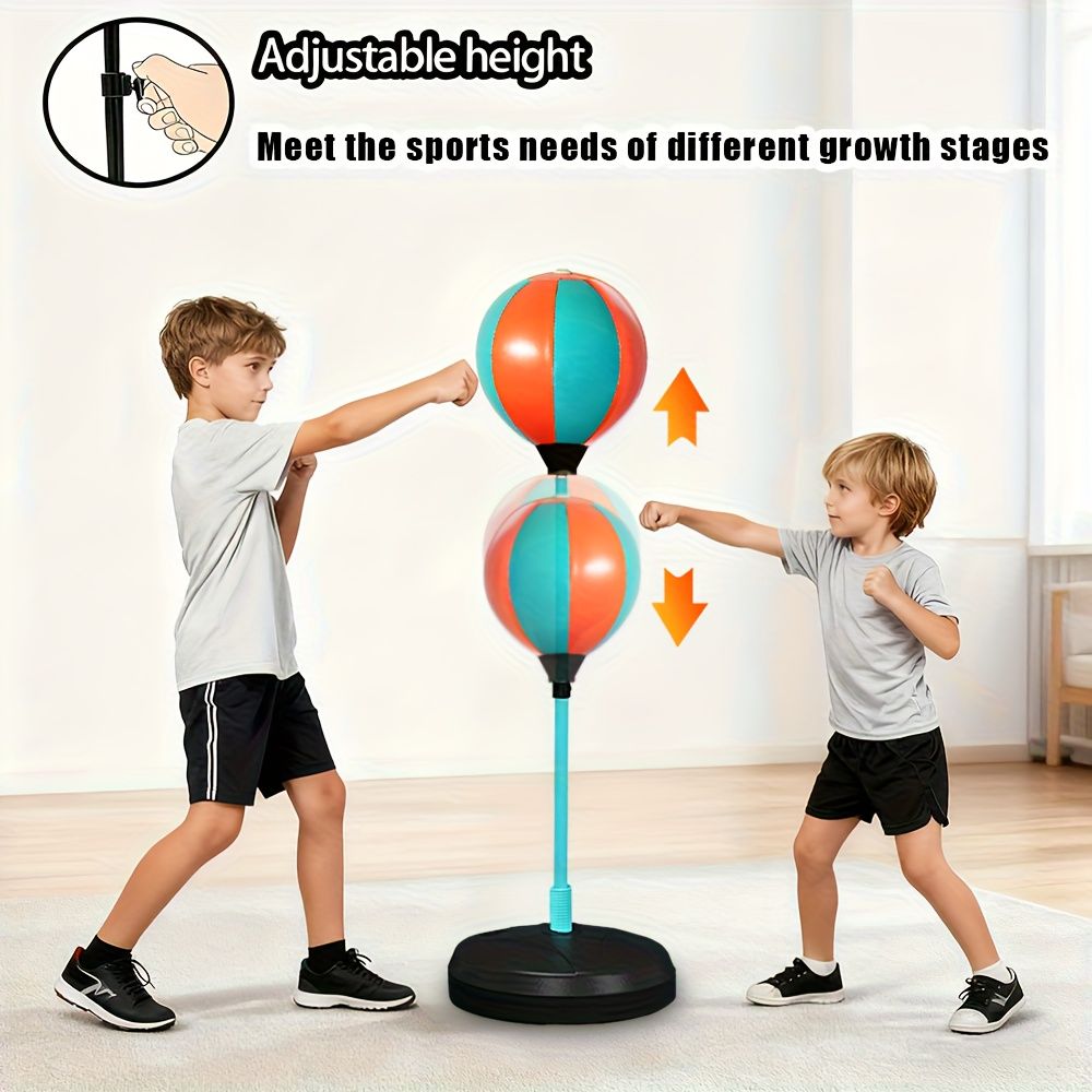 Black kids punching ball, boxing set for kids, martial arts toy for kids, adjustable punching ball, durable punching ball, children's fitness toy, active play equipment Australia
