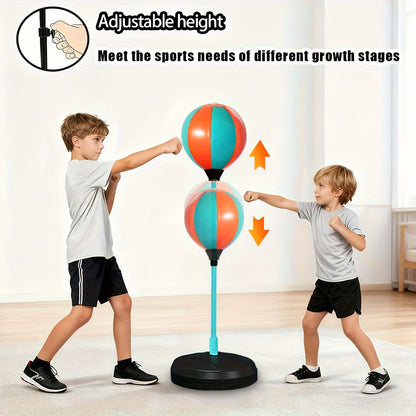 Black kids punching ball, boxing set for kids, martial arts toy for kids, adjustable punching ball, durable punching ball, children's fitness toy, active play equipment Australia