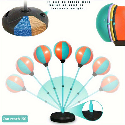 Black kids punching ball, boxing set for kids, martial arts toy for kids, adjustable punching ball, durable punching ball, children's fitness toy, active play equipment Australia