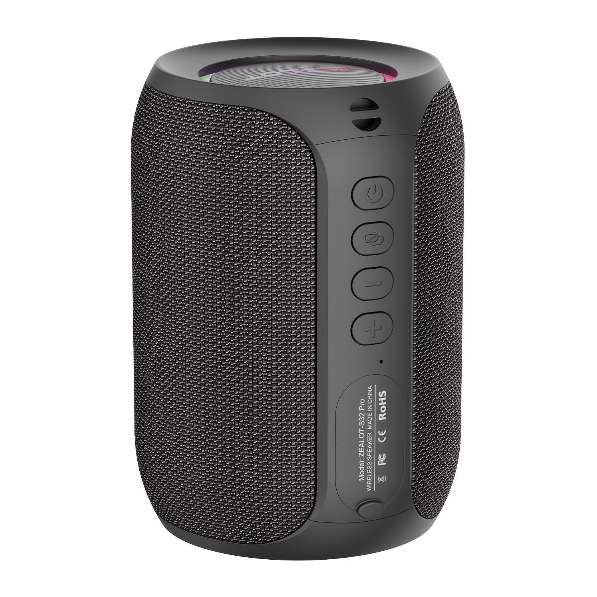Portable Bluetooth Speaker Compact Speaker High-Quality Sound Long Battery Life - Black - Size 90-93-128mm