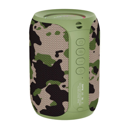 Portable Bluetooth Speaker Compact Speaker High-Quality Sound Long Battery Life - Camouflage - Size 90-93-128mm
