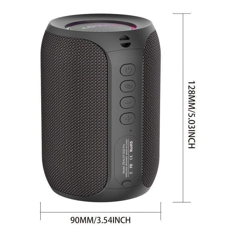 Portable Bluetooth Speaker Compact Speaker High-Quality Sound Long Battery Life - Camouflage - Size 90-93-128mm