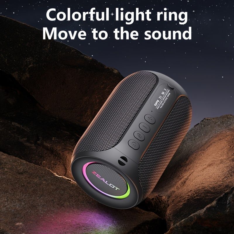 Portable Bluetooth Speaker Compact Speaker High-Quality Sound Long Battery Life - Camouflage - Size 90-93-128mm
