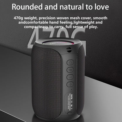 Portable Bluetooth Speaker Compact Speaker High-Quality Sound Long Battery Life - Gray - Size 90-93-128mm