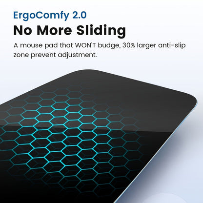 Blue Vaydeer Ergonomic Mouse Pad with Cushioned Wrist Rest and Smooth Tracking Surface