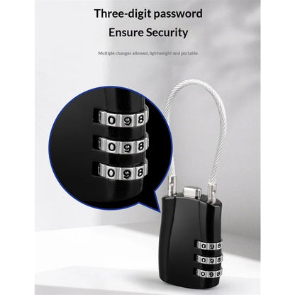 2 pack Wire Rope Cable Lock with Resettable Code, Combo Mini Lock for Helmet, Luggage, Ski, Snowboard, Bikes, Travel, Stroller & Cabinet Handle