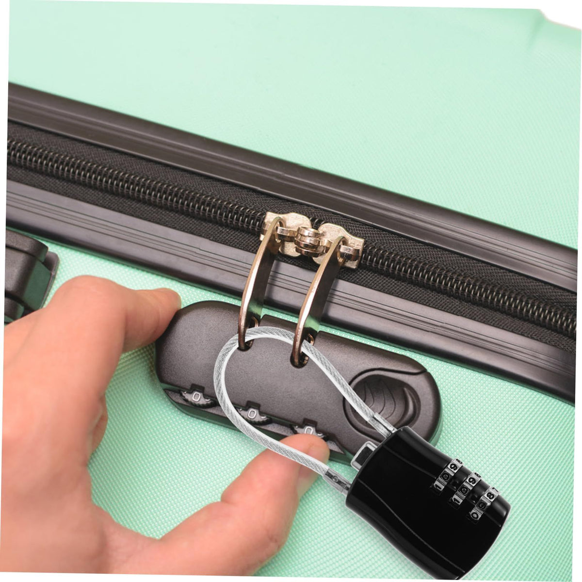 2 pack Wire Rope Cable Lock with Resettable Code, Combo Mini Lock for Helmet, Luggage, Ski, Snowboard, Bikes, Travel, Stroller & Cabinet Handle