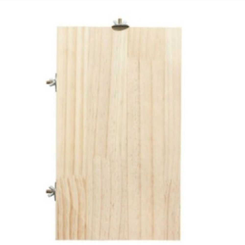 Large Bird Perch Stand Platform, Natural Wooden Small Animals Cage Accessories, Rectangle Stand Perch Shelf（20*33cm）