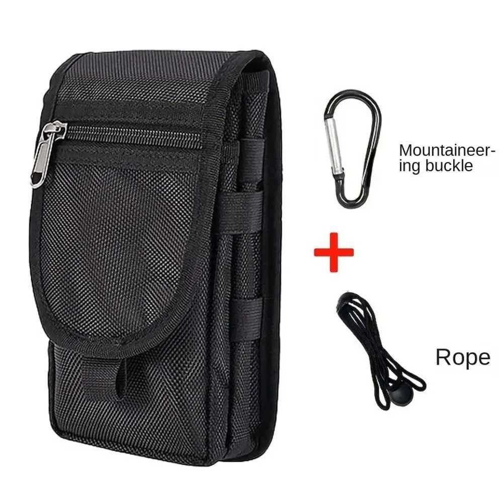 2pcs Dual Phone Holster with Belt Clip,Large Belt Smartphone Pouch for Men,Multi-Function Compatibility Mobilephone Case for Daily Use（black）