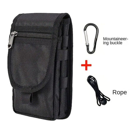 2pcs Dual Phone Holster with Belt Clip,Large Belt Smartphone Pouch for Men,Multi-Function Compatibility Mobilephone Case for Daily Use（black）