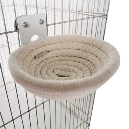 tailed parrot artificial cotton rope nest breeding nest hatching house cage parrot long tailed parrot weaving cotton rope bird nest breeding nest（10cm）