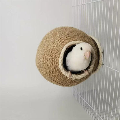 Bird Breeding Nest Warm Rope Bed House for Small Medium Bird Parrot Parakeet Conure Cockatiel Canary Finch Lovebird Budgie ( 13cm)