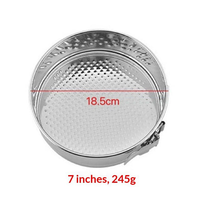7 Inch Springform Cake Pan, 304 Stainless Steel Springform Pans, Leakproof & Nonstick Cheesecake Pan with Removable Bottom, Round Spring Form Cake Pan For Baking