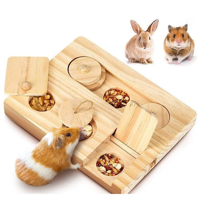 Wooden Bird Foraging Puzzle Toys for Parrots, Parakeet, Cockatiel, Sun Conures - Birds Interactive Mental Enrichment Toy,