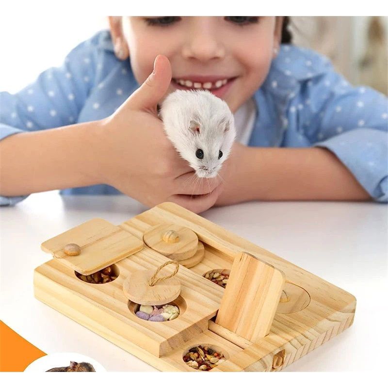 Wooden Bird Foraging Puzzle Toys for Parrots, Parakeet, Cockatiel, Sun Conures - Birds Interactive Mental Enrichment Toy,