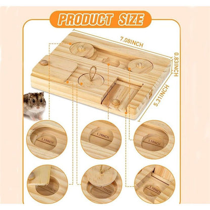 Wooden Bird Foraging Puzzle Toys for Parrots, Parakeet, Cockatiel, Sun Conures - Birds Interactive Mental Enrichment Toy,
