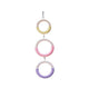 3-Ring Bird Swing Toy, Wrapped with Cotton Rope for Parrots Soft Grip, Thick Wood Parakeet Swing Perch for Cage, Hanging Climbing Bird Toys for 2-3 Parrots Budgies, Lovebirds