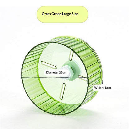 21cm  Parrot Silent Running Wheel, Parrot Exercise Wheel, Birds, Parrots, Turtles, Hamsters, Small Animal Quiet Running Wheel (Green)