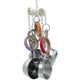 Durable bird parrot pot and bag toy, pullable stainless steel cup and cardboard ring toy, suitable for mini cockatoos, grey parrots, and cockatoos