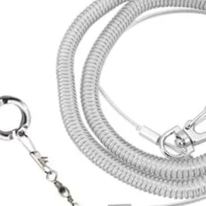 2pcs Parrot Flying Rope,3m Ultra Light Anti Bite Portable Bird Flying Training Leash Parrot Foot Chain Pet Bird Supplies for Macaw Greys Parakeet Cockatoo（Foot Ring No. 4）