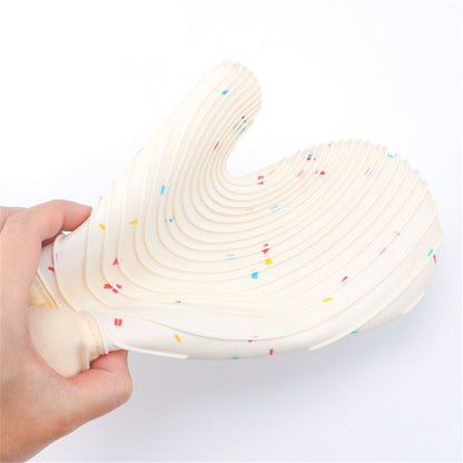 Set of 2 Silicone Oven Mitts Waterproof Shell Oven Mitts for Kitchen for Heat Degrees Washable Kitchen Mittens with Cotton Lining for Cooking Baking Grilling Microwave(Candy White)