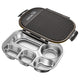 Stainless Steel Bento Box for Kids & Adults - Leakproof 4 Compartment Lunch Container - Stainless Steel Lunch Box Kids - Ideal for School, Office & Outdoor