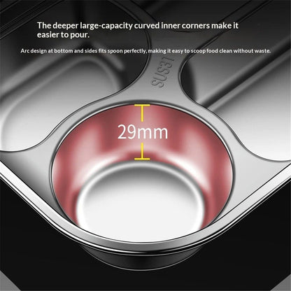 Stainless Steel Bento Box for Kids & Adults - Leakproof 4 Compartment Lunch Container - Stainless Steel Lunch Box Kids - Ideal for School, Office & Outdoor