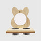 Bird Perch Platform Toy with Mirror, Standing Rack & Bowl - Wooden Play & Exercise Gym Stand, Cage Accessory for Cockatoos, Lovebirds, Budgies, Parrotlets & Canaries