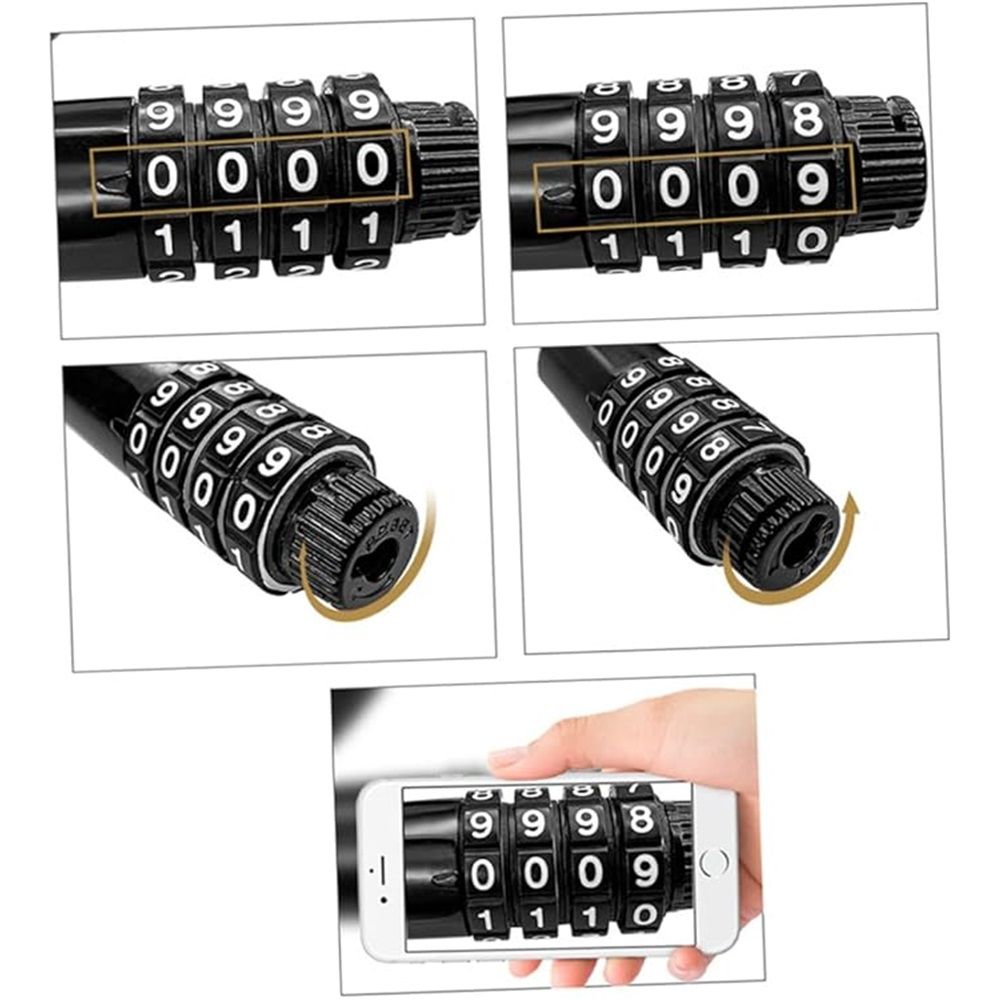 Combination Bike Lock Cable- Resettable Combination Lock, Anti-Theft Coiled Secutiry Cable for Bicycles, Kayaks, Paddle Boards, Gates and Outdoor Gear (5 FT)