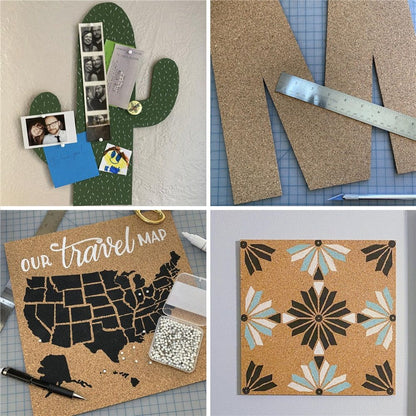 Quartet Cork Tiles, Bulletin Board Cork Panels 12" x 12", Self-Adhesive Corkboards for Wall Pin Board , 8 Pack