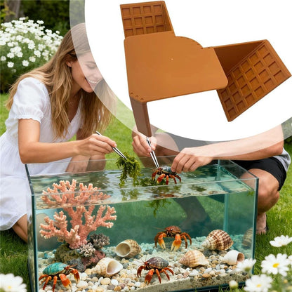 Fish Hideout Decorations Corner Landscaping Aquarium Undergravel Tunnel Fish Cave, 10.24x6.77x2.99inch