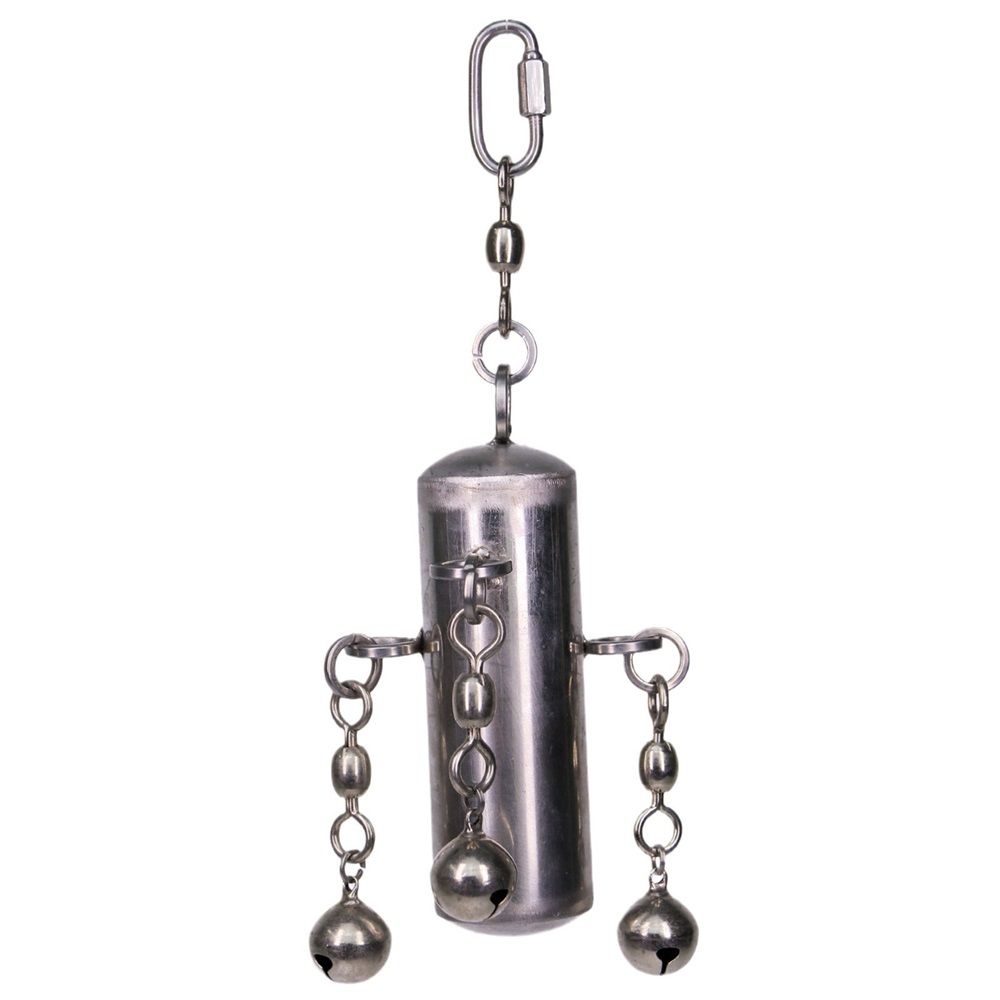 Large Bird Toys, Stainless Steel Bell Toy for Parrots, Heavy Birds Cage Toy, Greys, Budgies, Lovebirds, Cockatiels,Cockatoo