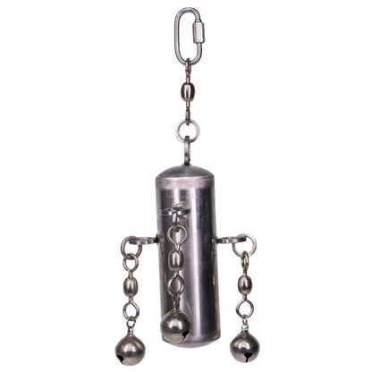 Large Bird Toys, Stainless Steel Bell Toy for Parrots, Heavy Birds Cage Toy, Greys, Budgies, Lovebirds, Cockatiels,Cockatoo