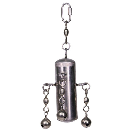 Large Bird Toys, Stainless Steel Bell Toy for Parrots, Heavy Birds Cage Toy, Greys, Budgies, Lovebirds, Cockatiels,Cockatoo