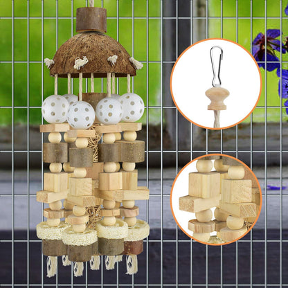 Parrot toys gnawing on wood, medium-sized parrot gnawing toys, bird supplies, grey parrot bird toys Bird Toy