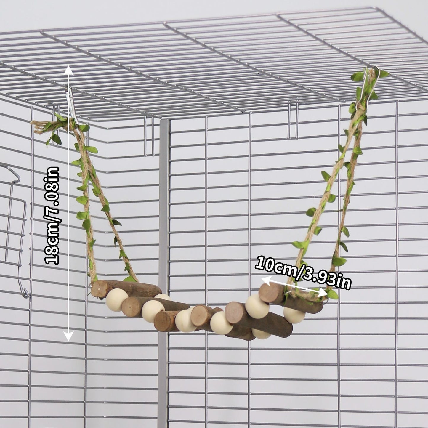 Wooden Bird Ladders Parrot Bridge Rope Ladder Bird Toy Pet Climbing Ladder Parakeet Cage Accessories Suit for Budgie, Lovebird, Conure, Cockatoo