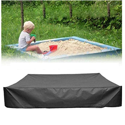 Sandbox Cover, Heavy Duty Waterproof Sand Box Cover, Suitable Use as Kids' Outdoor Square Sandbox Lid (Black,120*120*20cm), Only Cover