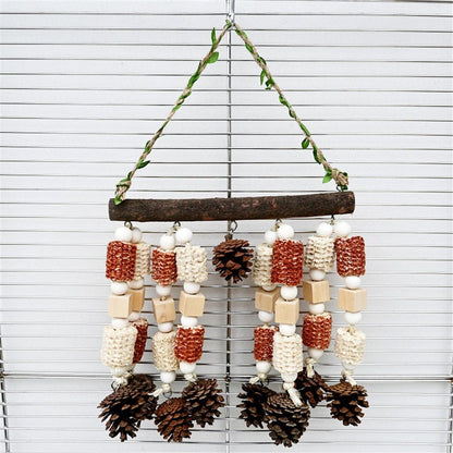 ird Parrot Chewing Toy - Multicolored Natural Wooden Blocks Bird Parrot Tearing Toys Suggested for Large Macaws cokatoos, Grey and a Variety of Parrots
