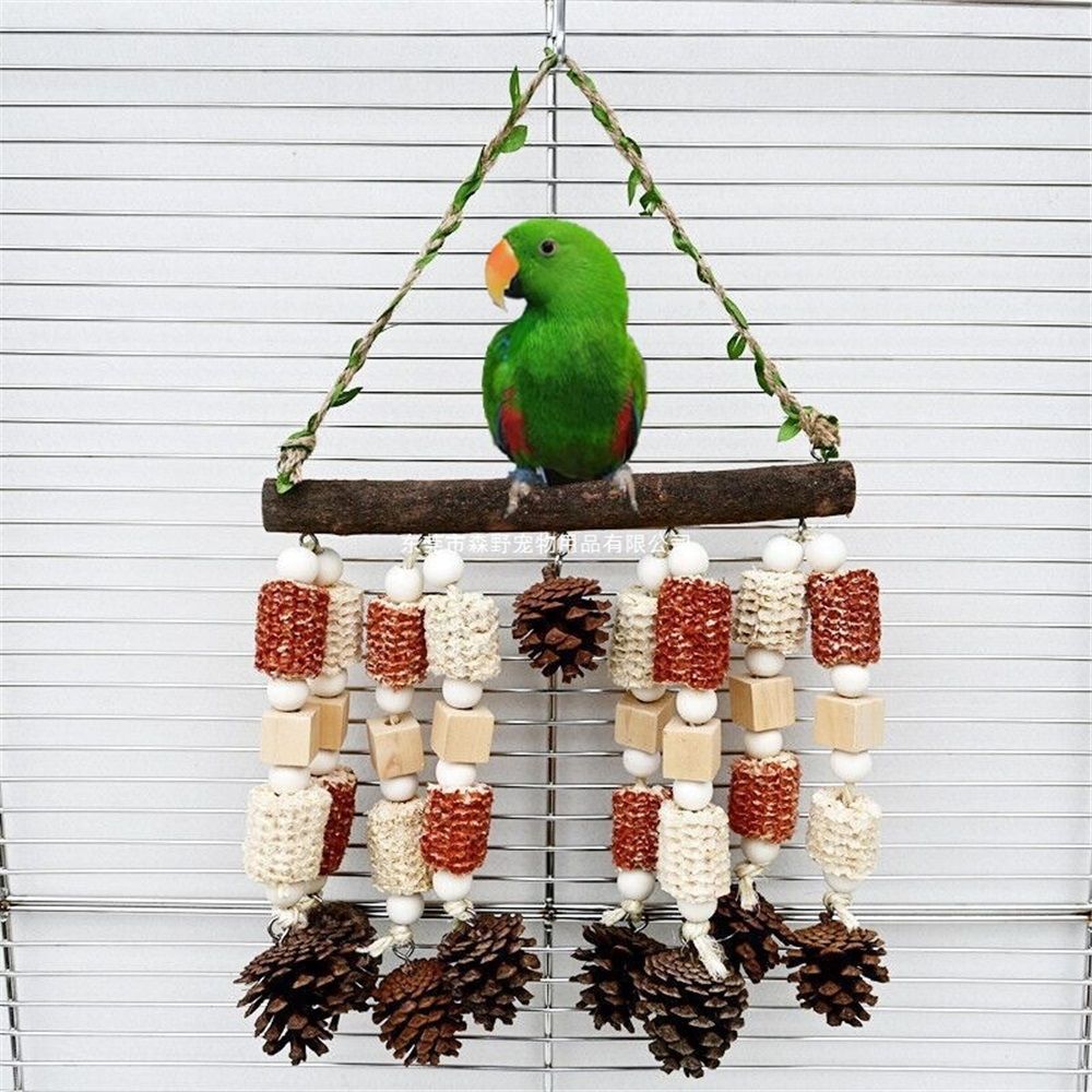 ird Parrot Chewing Toy - Multicolored Natural Wooden Blocks Bird Parrot Tearing Toys Suggested for Large Macaws cokatoos, Grey and a Variety of Parrots