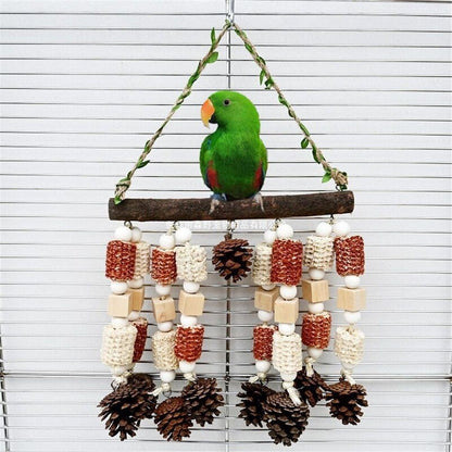 ird Parrot Chewing Toy - Multicolored Natural Wooden Blocks Bird Parrot Tearing Toys Suggested for Large Macaws cokatoos, Grey and a Variety of Parrots