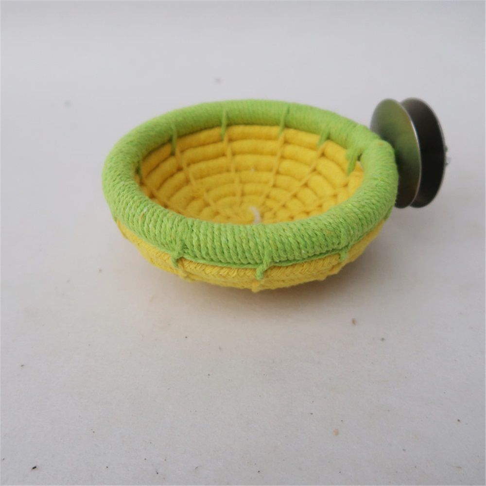 Handmade cotton rope bird breeding nest hatching house parrot nest cage buji parrot long tailed parrot canary love bird (yellow)
