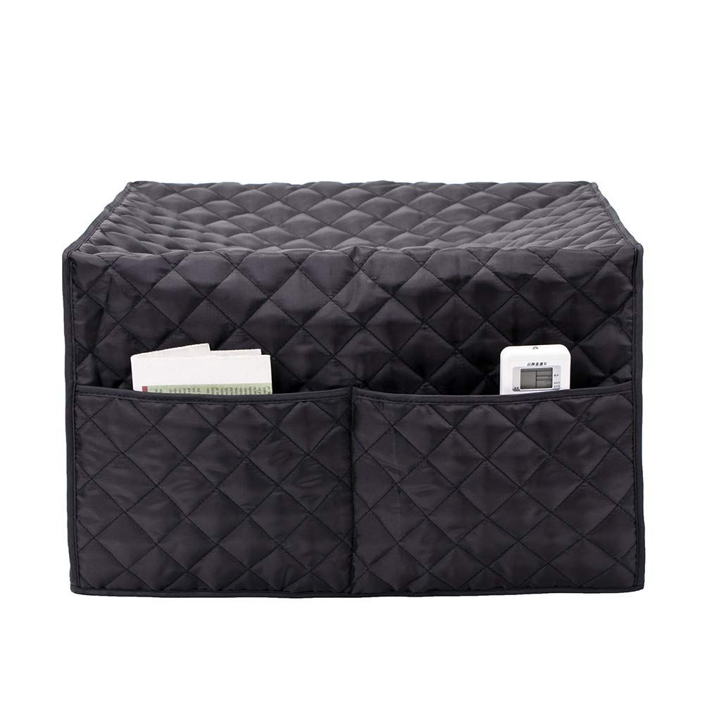 Toaster Oven Cover Heavy Duty Heat-Resistant Dust-proof Waterproof Cover Case Microwave oven, electric oven, dust cover, protective cover, heat insulation, waterproof, easy to clean(Black)