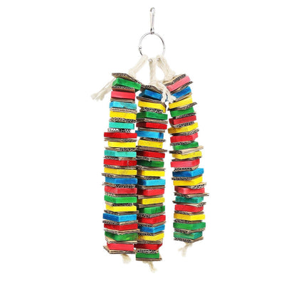 Tastic Triple Tower of Shredded Fun Medium Bird Toy for Grey Conures Sun Conures Small Cockatoos Quakers and Similar Small to Medium Sized Birds