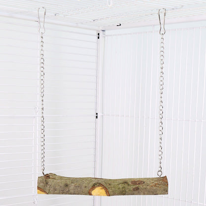 Pet bird swing, parrot cage toy, long tailed parrot, natural wooden swing toy, cockatoo, love bird, canary, small macaw
