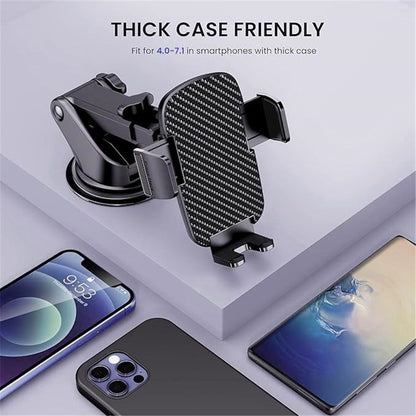 Grade Car Phone Holder - [Ultra Strong Suction] 3-in-1 Phone Mount for Dashboard, Windshield & Air Vent, Super Stable Universal Car Accessories for iPhone & All Smartphones