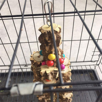 Macaw Toys, Extra Large Parrot Toys, Natural Wood Bird Chewing Toys for Large Birds Parrots  Grey Macaws Cockatoos  Parrots（Steel wire type）