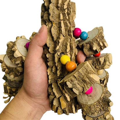 Macaw Toys, Extra Large Parrot Toys, Natural Wood Bird Chewing Toys for Large Birds Parrots  Grey Macaws Cockatoos  Parrots（Steel wire type）