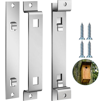 3 Sets Bird House Hanger Bracket, Rust Proof Galvanized Steel Bird House Kit, Stable Mounting Bracket with Screws for Securing and Stabilizing Bird Houses Nesting Boxes Feeders